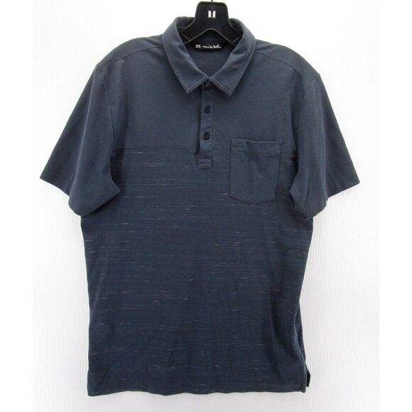 Travis Mathew Polo Shirt Medium Golf Pullover Logo Rugby Pocket Preppy - Picture 1 of 13